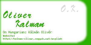 oliver kalman business card